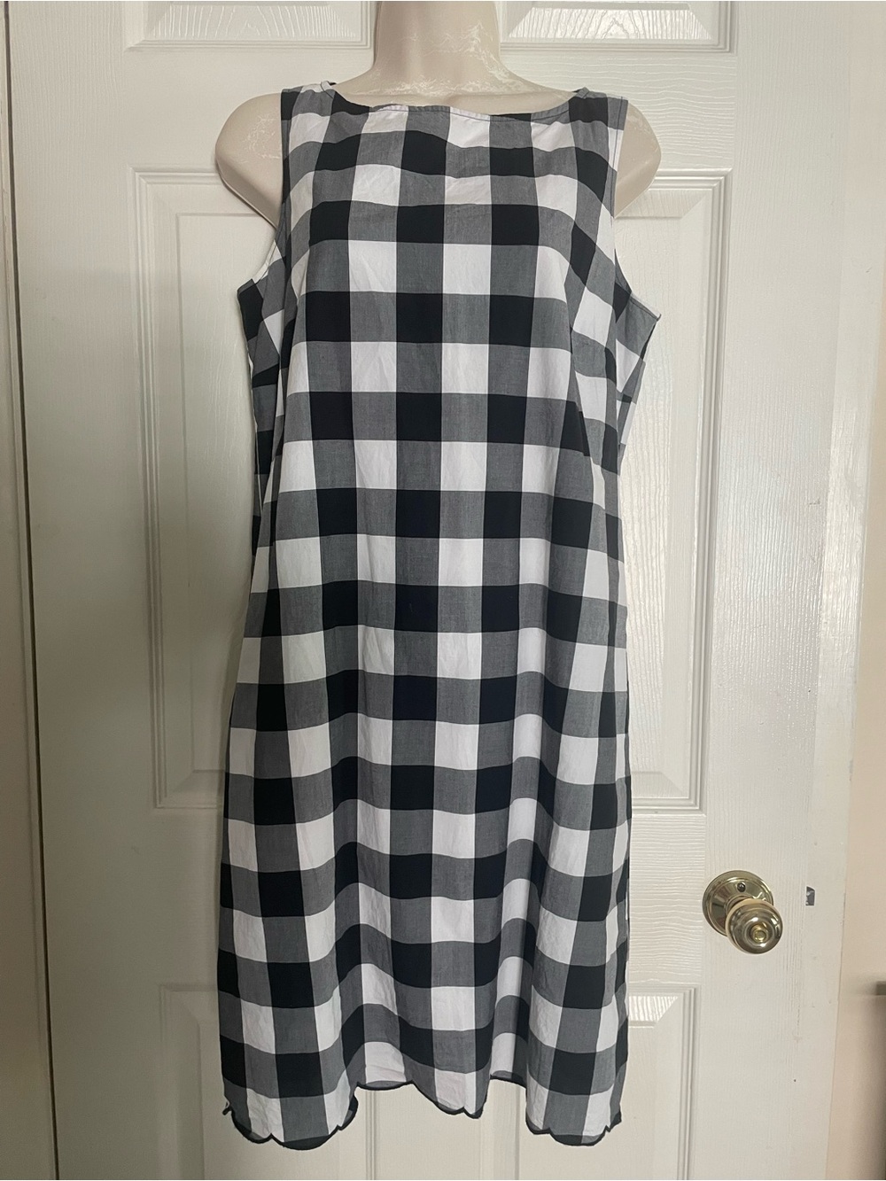 Tommy Bahama Black‎ and White Gingham Sleeveless Dress